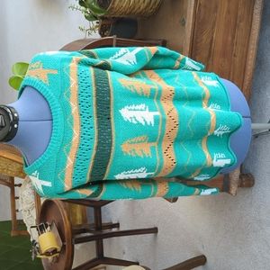 Woolrich teal tree sweater